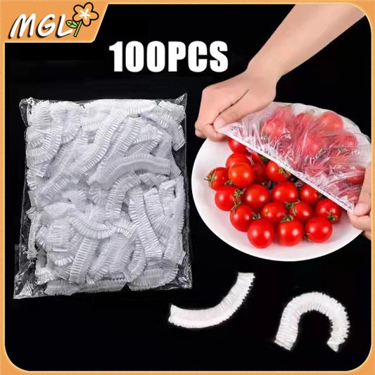 100 PCS OF DISPOSABLE FOOD COVERS