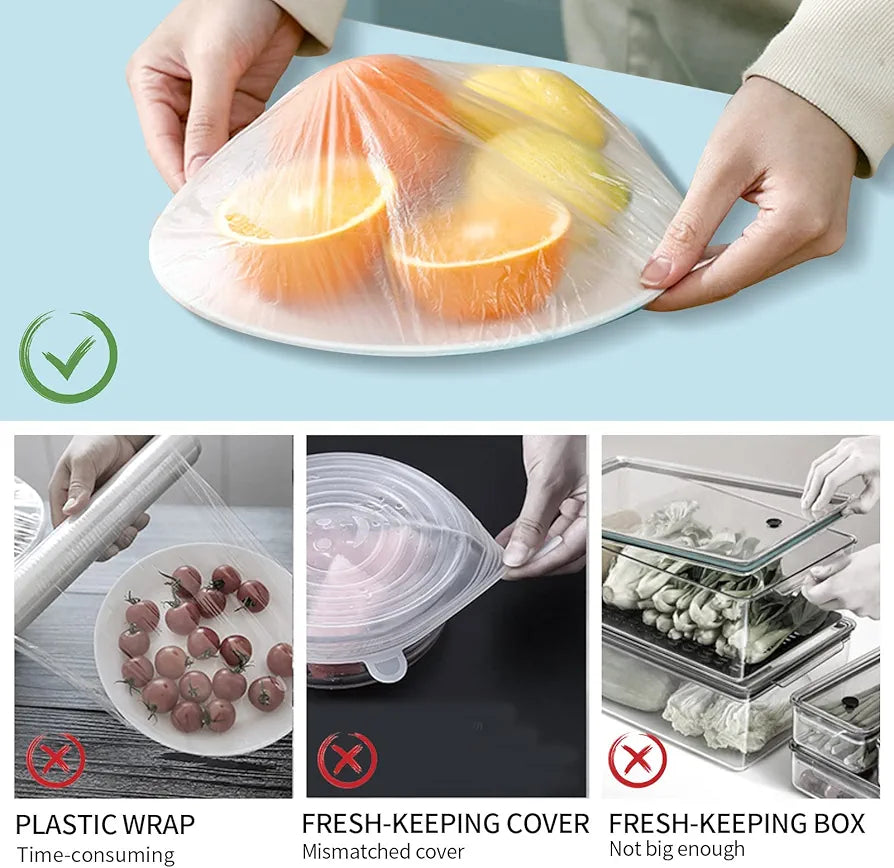 100 PCS OF DISPOSABLE FOOD COVERS