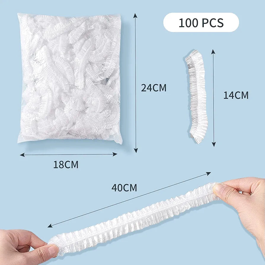 100 PCS OF DISPOSABLE FOOD COVERS